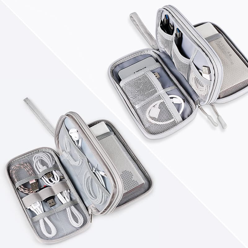 Organizer bag, handheld travel bag, charger, bag accessory, purse, mobile phone, headphones, universal USB flash drive, storage bag 2