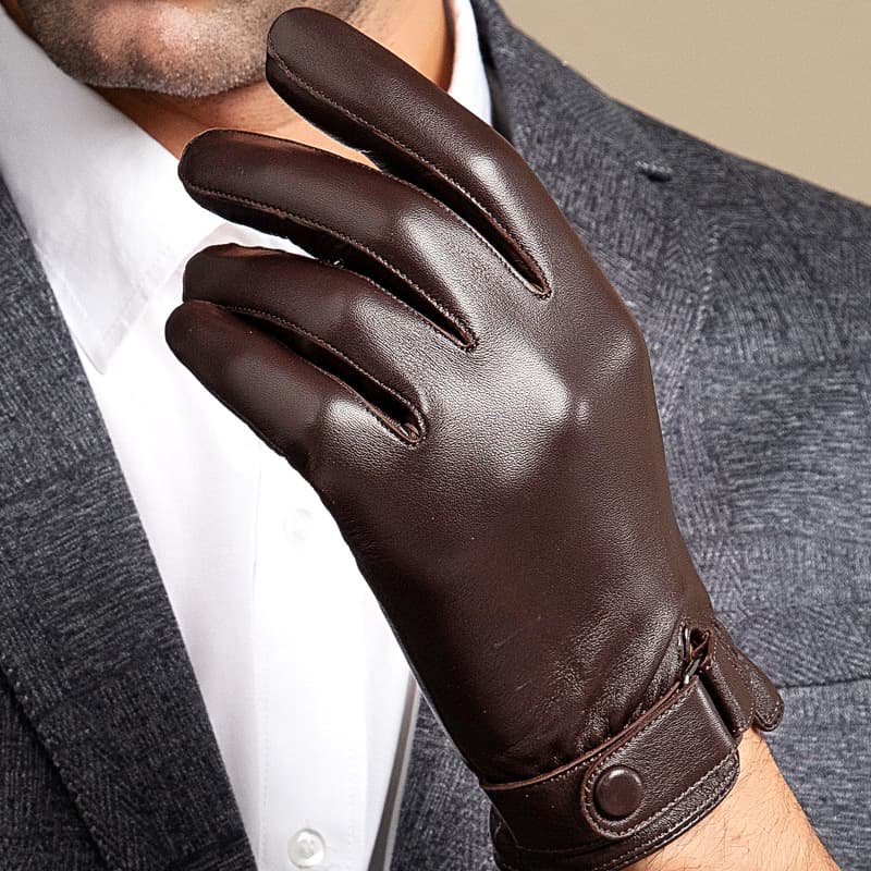 Men's keep warm thin gloves sheepskin, genuine leather 1