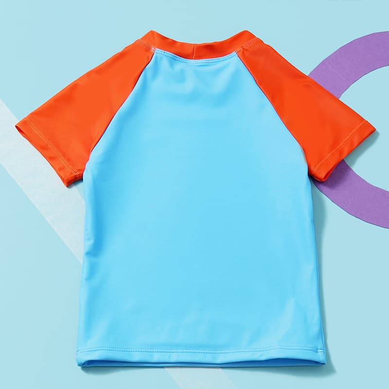 Split swimwear for boys, multicoloured cartoon children's uniform, print, with short sleeve 2