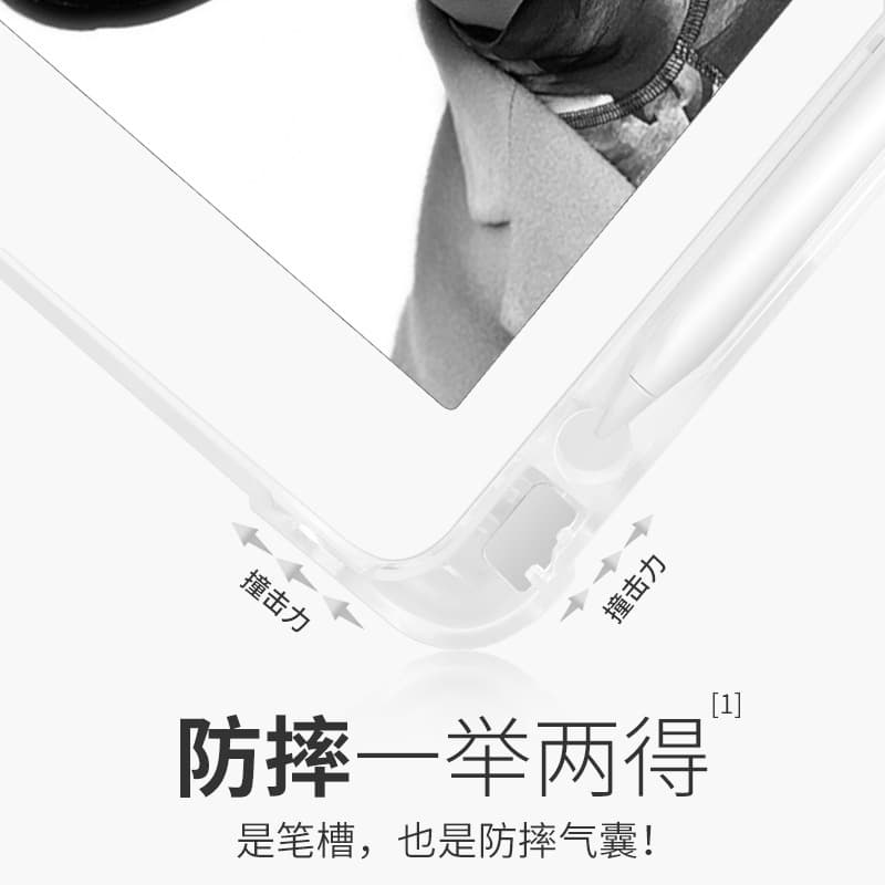 Suitable for transparent 12.9 iPad PRO11 shell 9.7 set of mini 5 iPad protective suits with brut 10.2 10.2 4