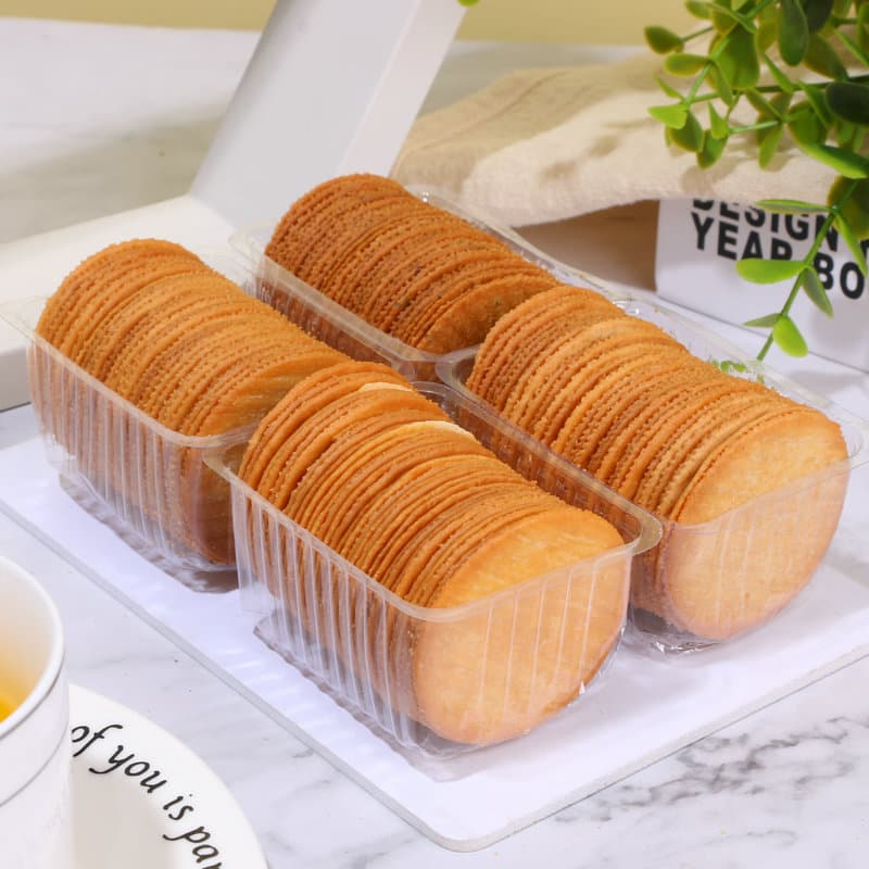 A variety of flavors small packaging thin crispy cookies wholesale office casual snack chicken sauce flavor thin salty biscuits 2
