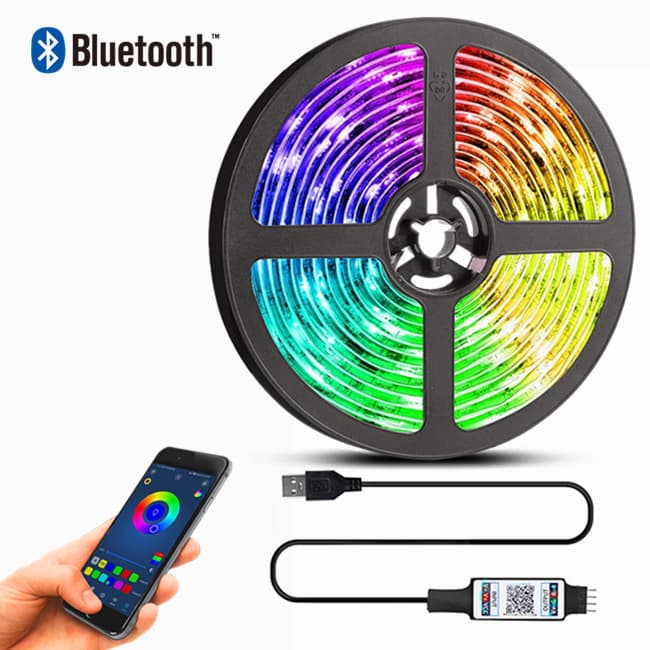 (Cross-border trading), LED light strip, waterproof battery case, lights, 24 keys, bluetooth, remote control, 5v 5