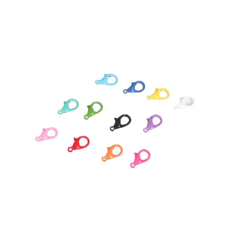 Paint colored lobster clasp diy jewelry accessories dog buckle keychain candy color spray paint zinc alloy rainbow elements 5