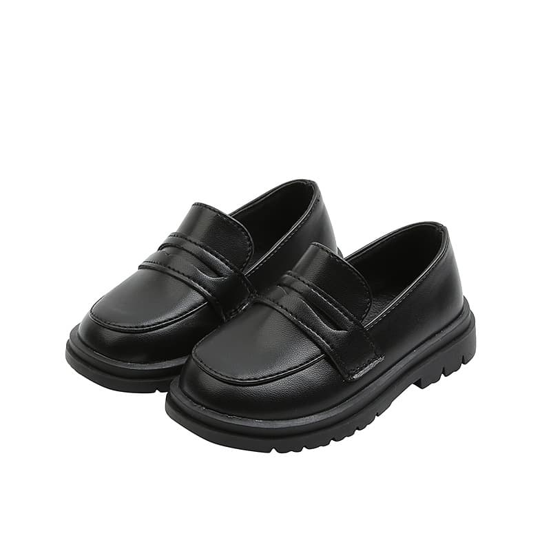 Children's solid color black shoes English style girl's for leisure, Spring/Fall 2026 model, British style 5