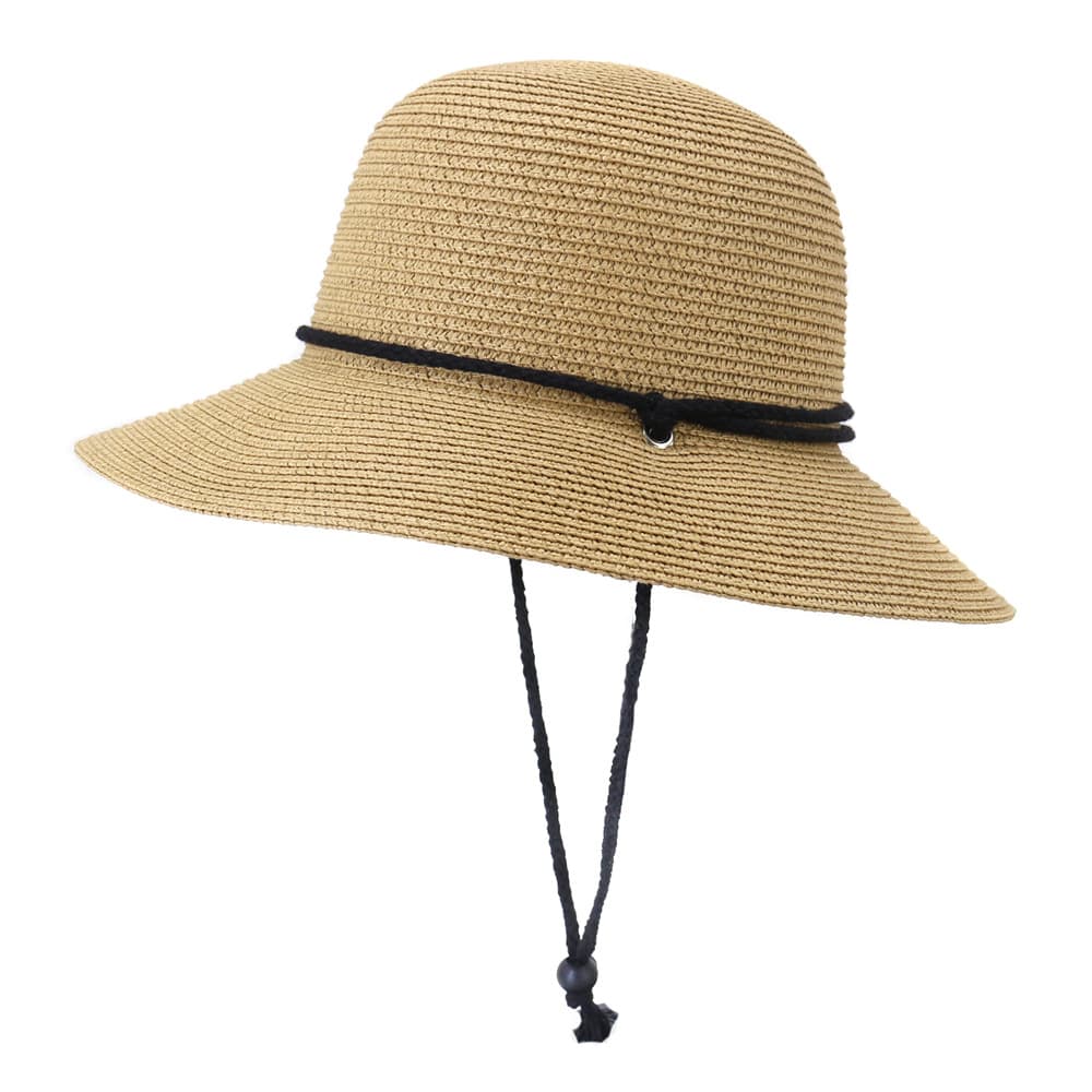The new spring and summer pot fisherman hat male and female women traveling on the beach big along the dotted straw hat shading fashion sun hat 2