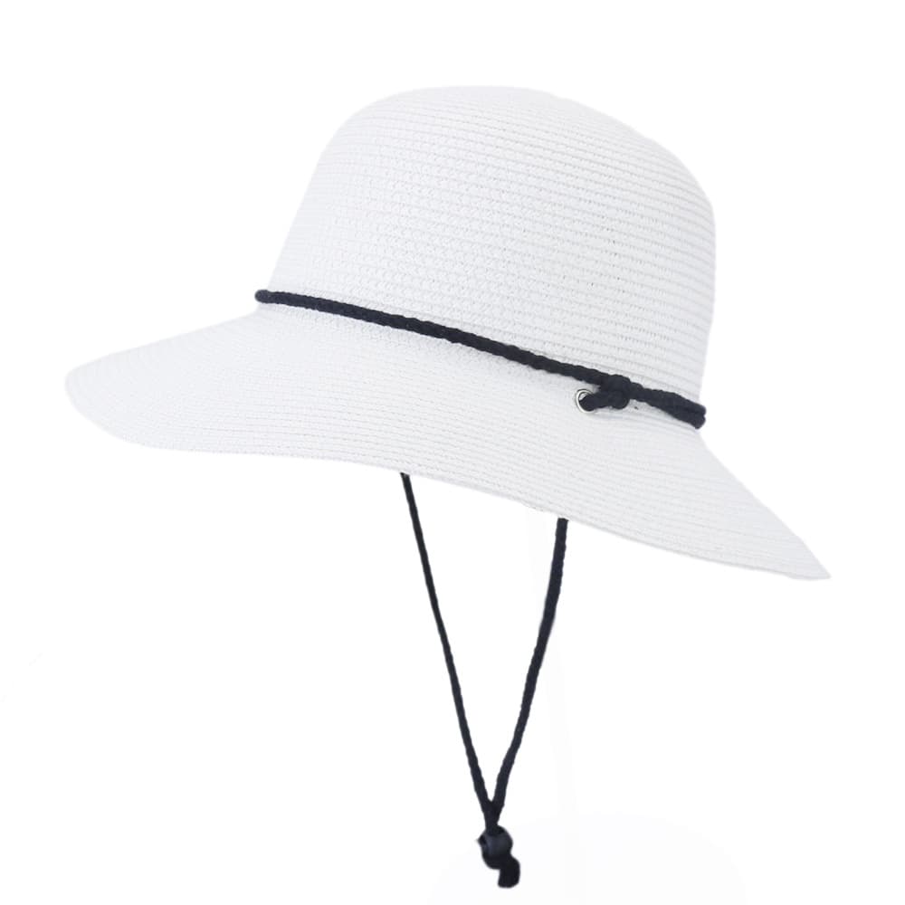 The new spring and summer pot fisherman hat male and female women traveling on the beach big along the dotted straw hat shading fashion sun hat 3