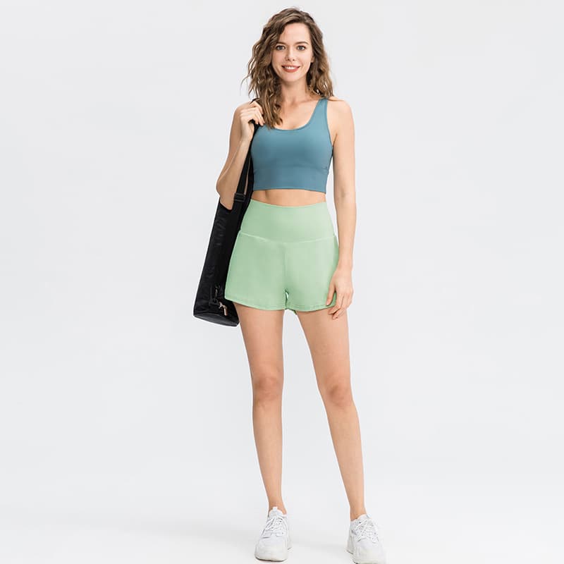 Summer yoga clothing, shorts, quick dry tennis trousers for gym, for running, loose fit 5