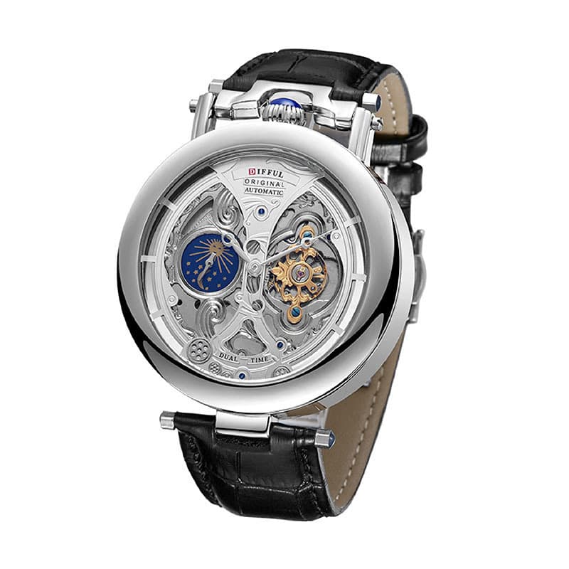 Swiss watch, waterproof bike cassette, mechanical men's watch, mechanical watch, genuine leather 4