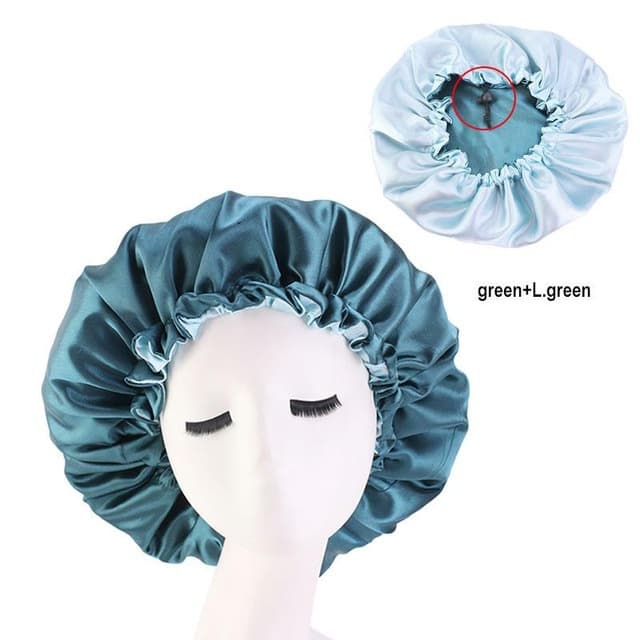 WOMEN NIGHT SLEEP CAP SATIN ELISTIC BONNET HAT FOR HAIR CARE 6