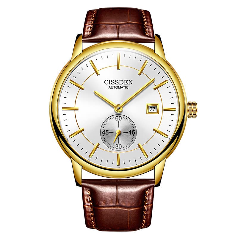 Fashionable ultra thin mechanical mechanical watch, calendar, waterproof trend men's watch, Switzerland, city style, fully automatic 2