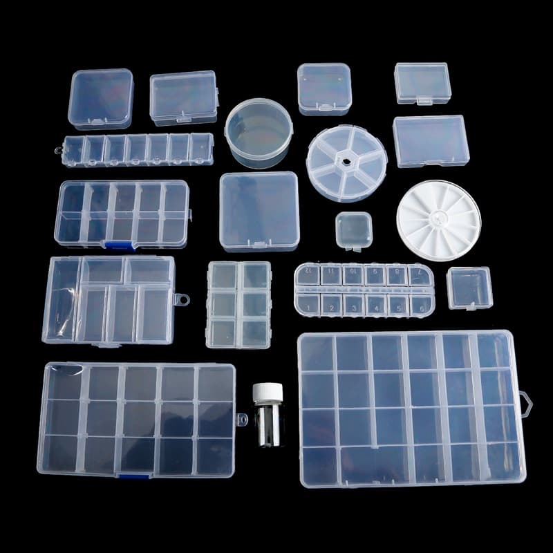 Accessory handmade, transparent removable storage box, plastic earrings, DIY 2