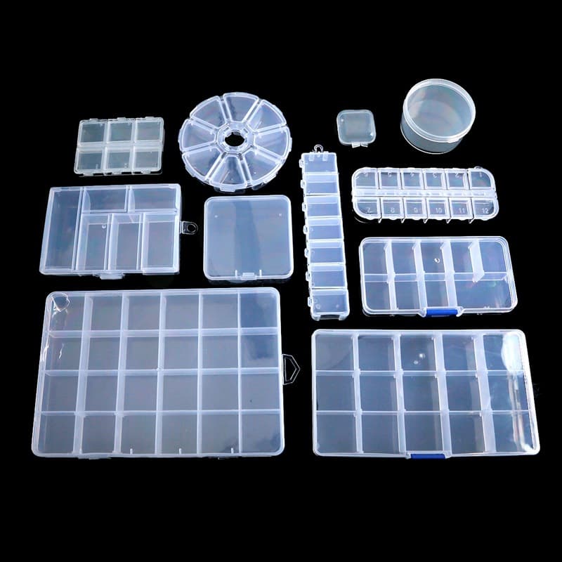 Accessory handmade, transparent removable storage box, plastic earrings, DIY 3
