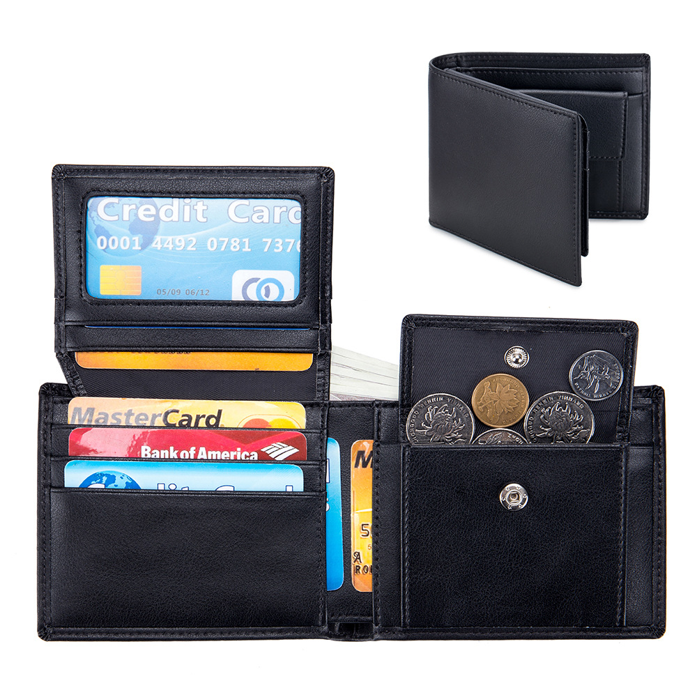 (Cross-border trading), short wallet, leather universal retro bag, genuine leather 1