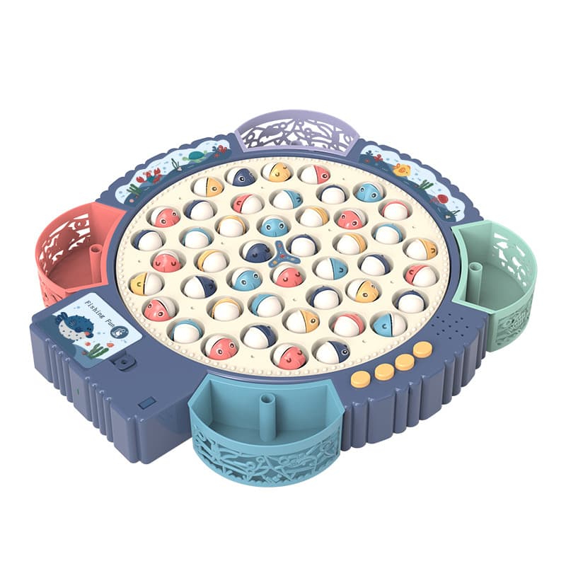 Electric Rotating Magnetic Fishing Game with Music - Kids Birthday Gift Set 5