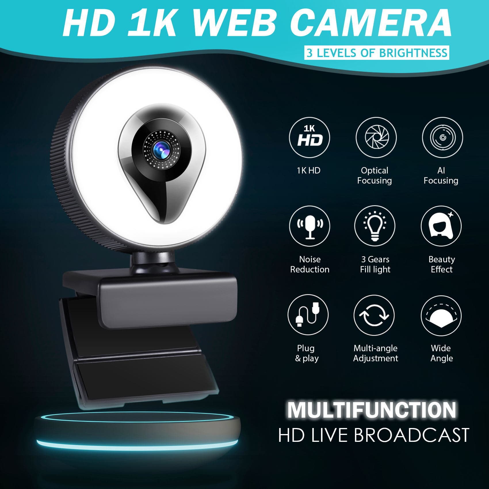 4K private model beauty autofocus 1080p computer camera HD touch USB live webcam2k supplement 3