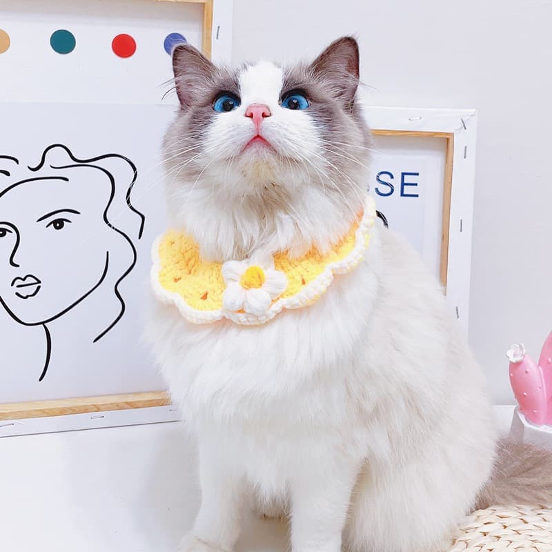 Spring choker, eating bib, accessories, 2021 collection, flowered 3