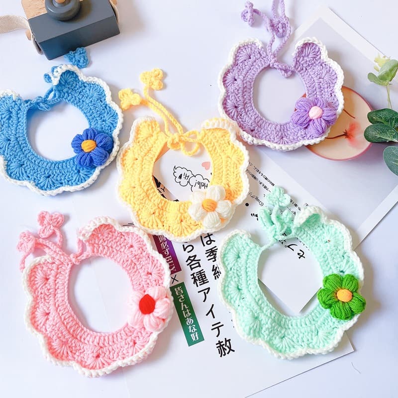 Spring choker, eating bib, accessories, 2021 collection, flowered 1