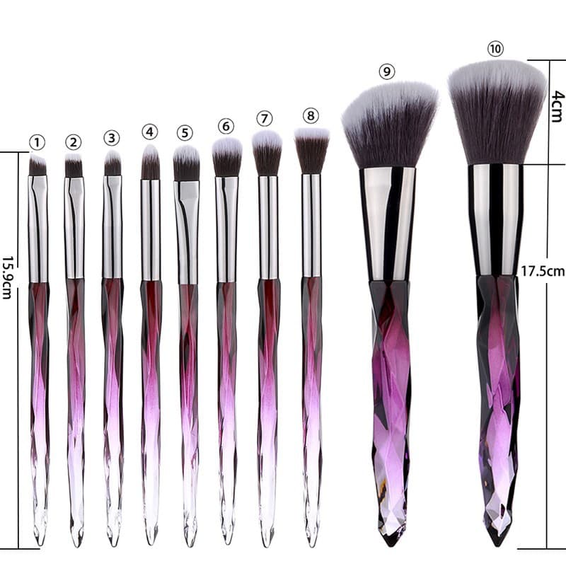 Brush, cosmetics, foundation, eye shadow for eyebrows, 10 pieces, lip care 5