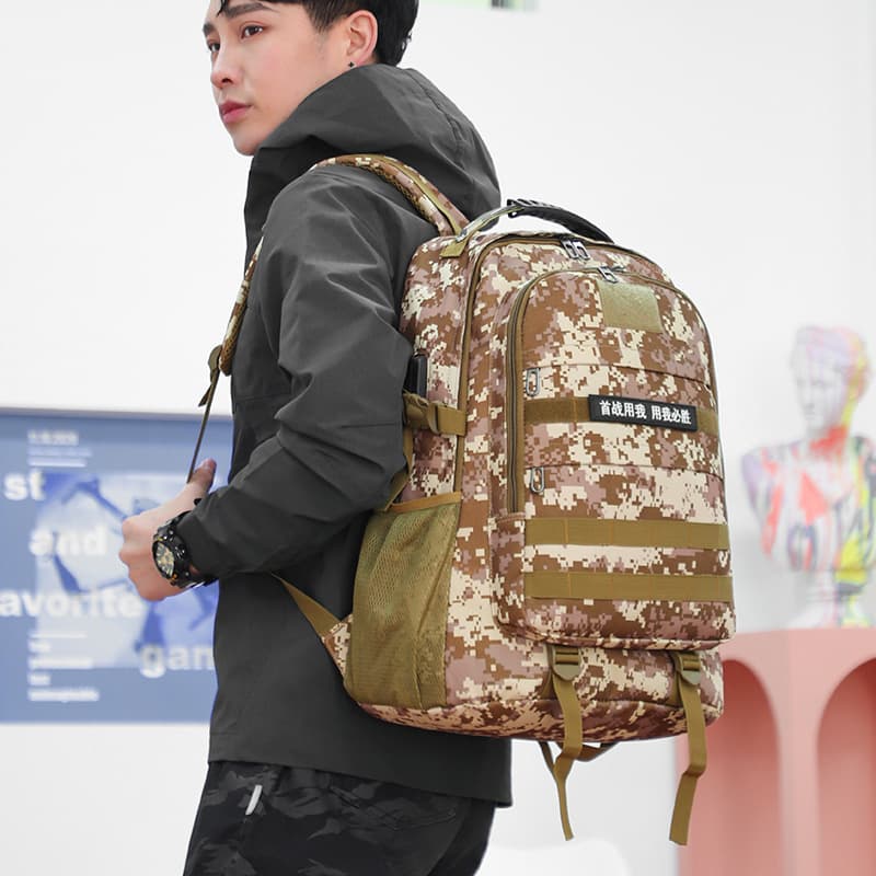Camouflage travel backpack to go out, school bag for traveling, oxford cloth 2