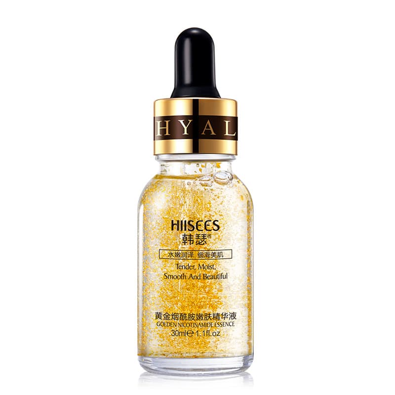 Golden serum contains niacin, moisturizing makeup primer, cosmetic peptide 4
