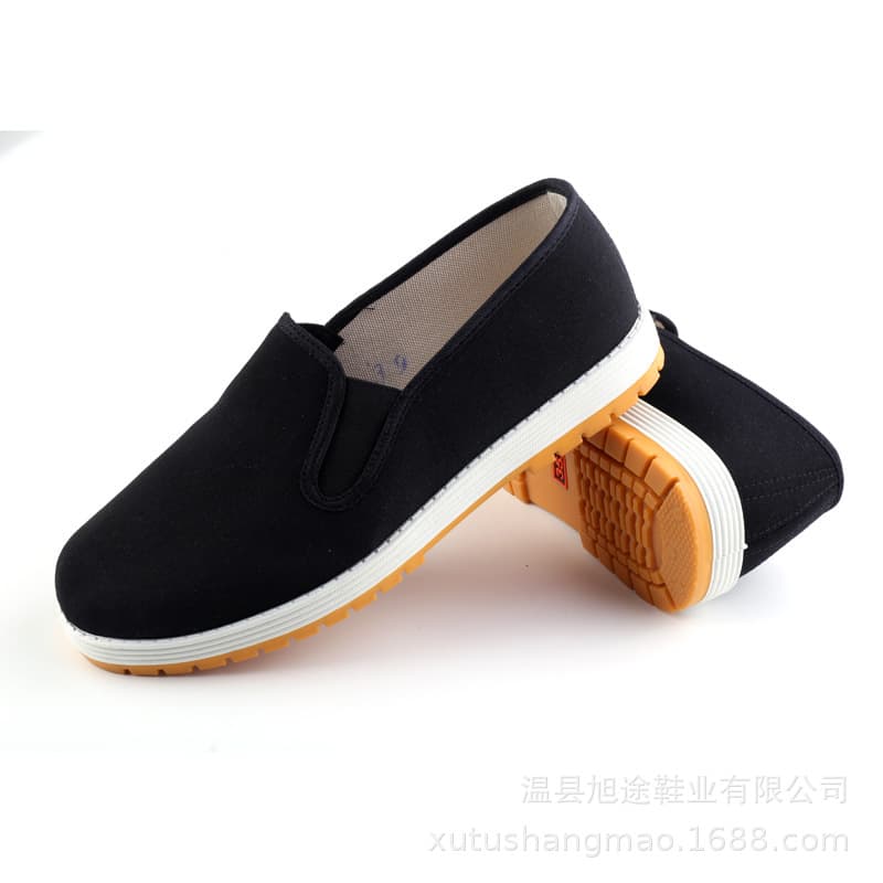 Three Army 3520 Herbal Black Cloth Shoes Quality Price and Elderly Beijing Foot Shoes Men's Nods Band Work Shoes One Passing Black 5
