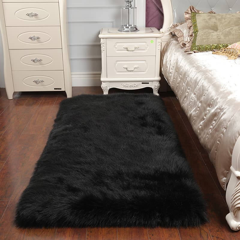 Red plush solid color carpet for bed, pillow with butterfly, sofa, seat, custom-made 6