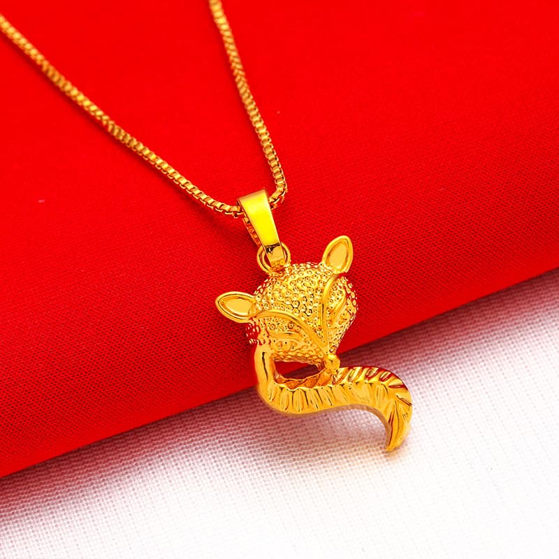 2021 Sand Gold Fox Ring Set Bracelet Jewelry Set 2