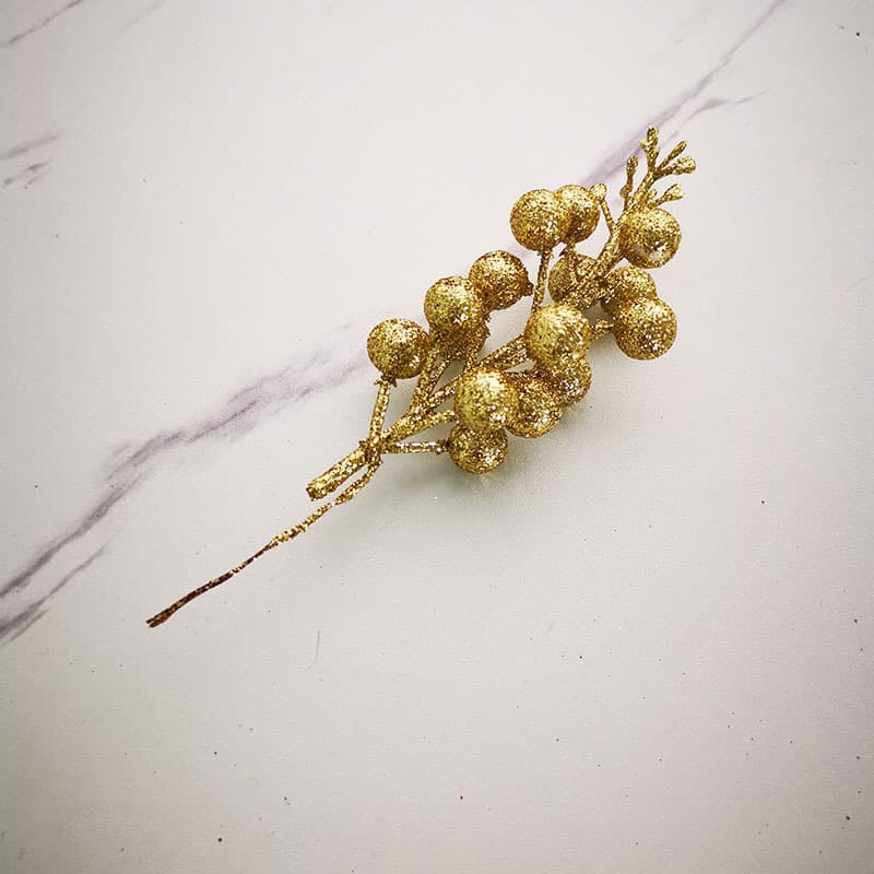 Manufacturer supplies Christmas decorations, golden pink balls, grape berries, festive atmosphere decoration, sequin accessories, festive atmosphere 9