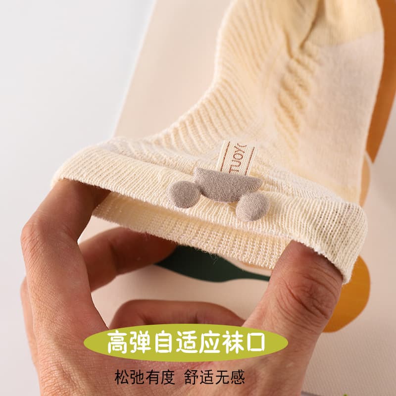 Summer thin children's cute socks for new born, mid-length, 0-6 month 3