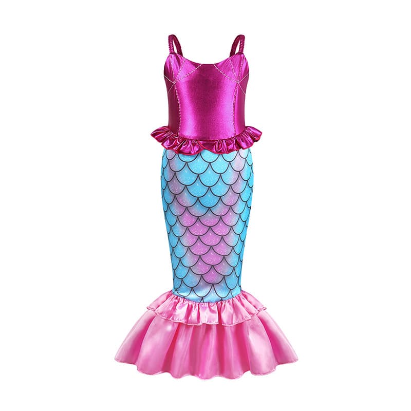 Children's suit, small princess costume, skirt, dress, cosplay, fish tail, with sequins, (Physicals) 5