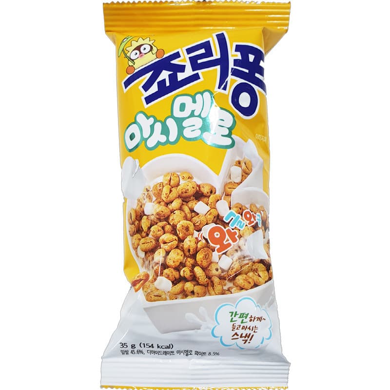 Imported snacks and leisure foods puffed South Korea Kelian marshmallow wheat spatules 35g original flavor 5