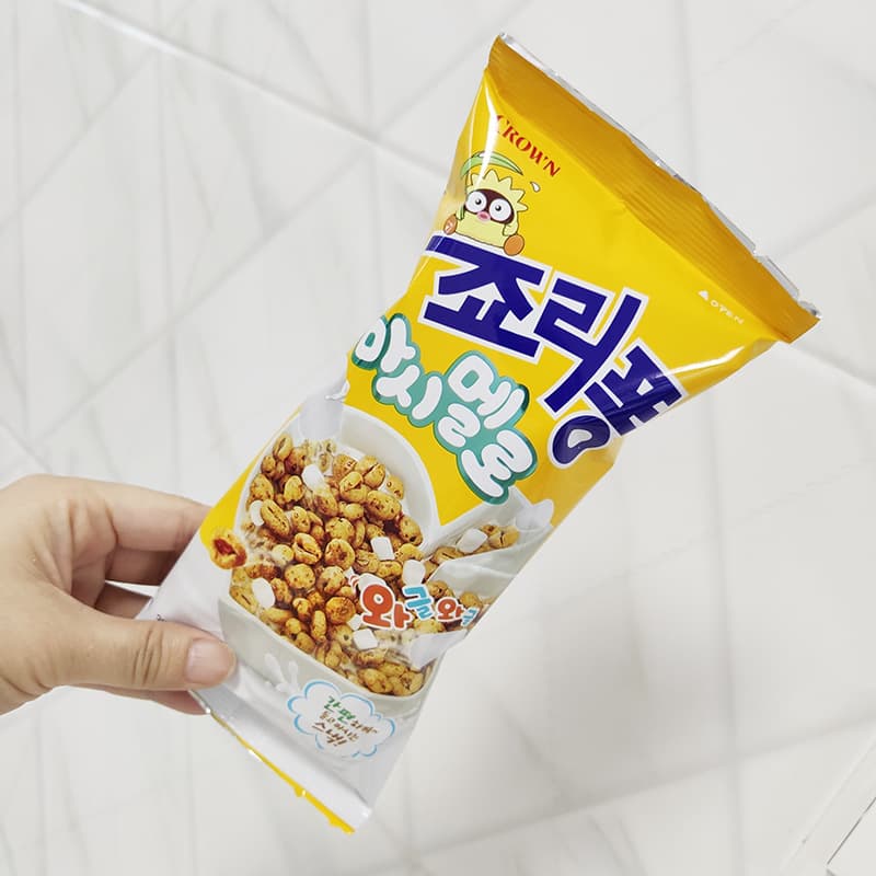 Imported snacks and leisure foods puffed South Korea Kelian marshmallow wheat spatules 35g original flavor 1