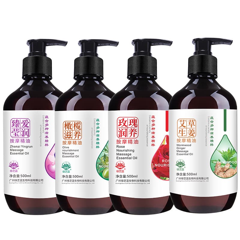 Massager with bitter wormwood with ginger, nutritious cosmetic oil contains rose full body, 500 ml, for beauty salons 5