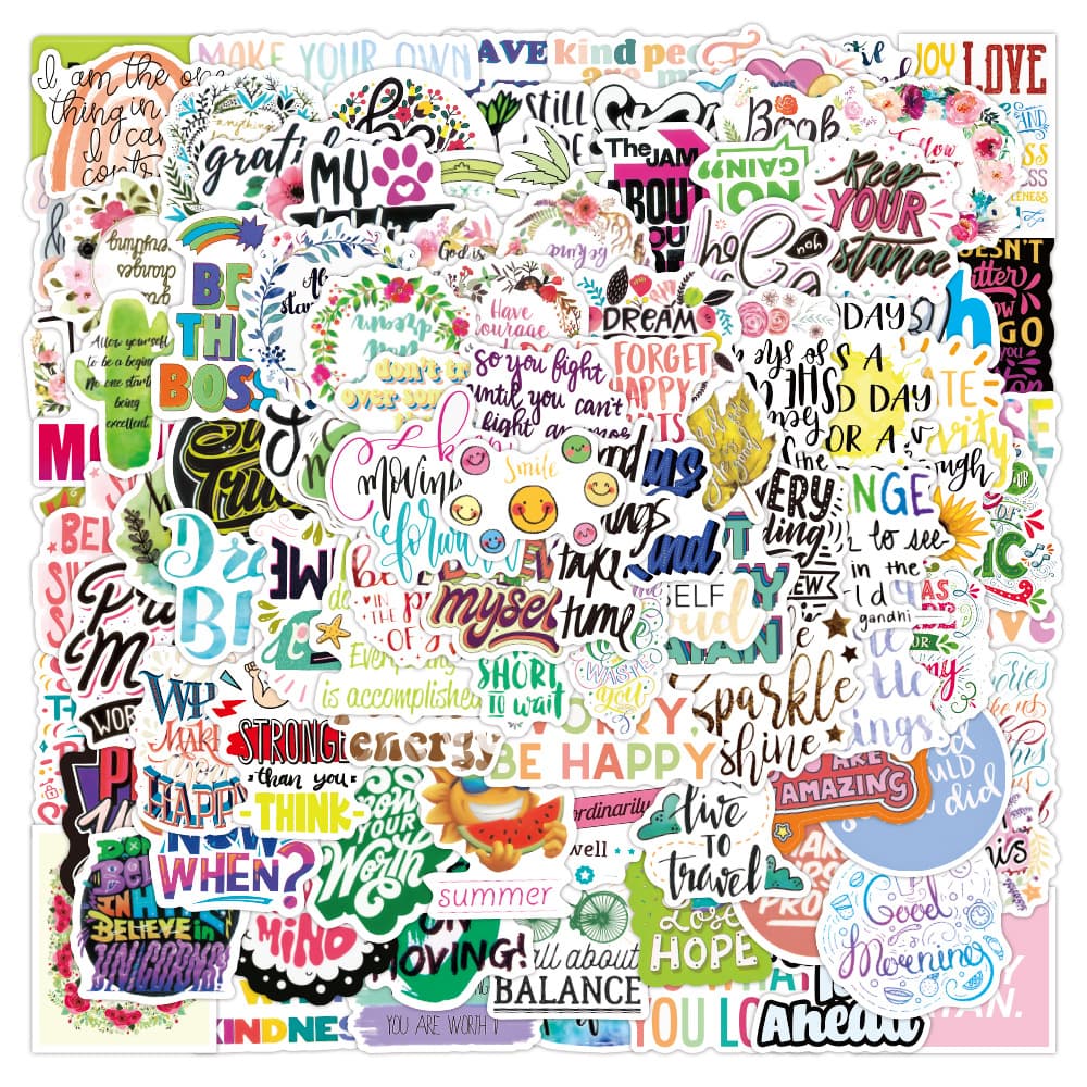 Sticker, suitcase, waterproof phone case, English letters 5