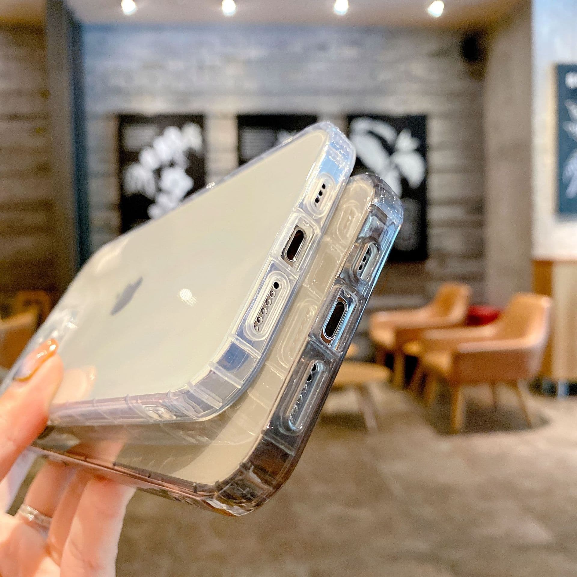 Apple, air bag, phone case, iPhone 15, transparent compatible protective case, iphone, simple and elegant design, 14promax 4
