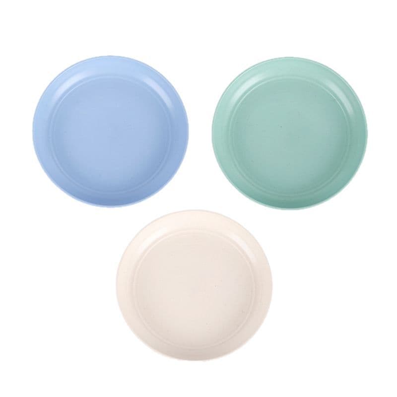 Wheat straw discs Household plastic fruit disc fibrous vegetable snack snack dessert big dishes 5