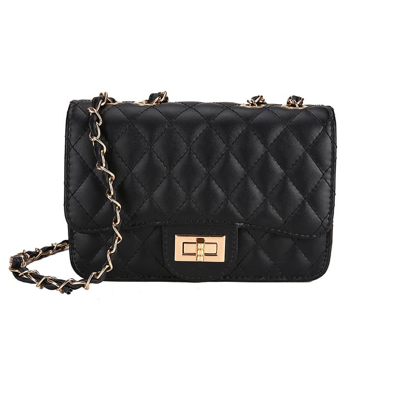 Shoulder bag, small bag with diamond pattern, bag strap one shoulder, Korean style, chain bag, Chanel style 5