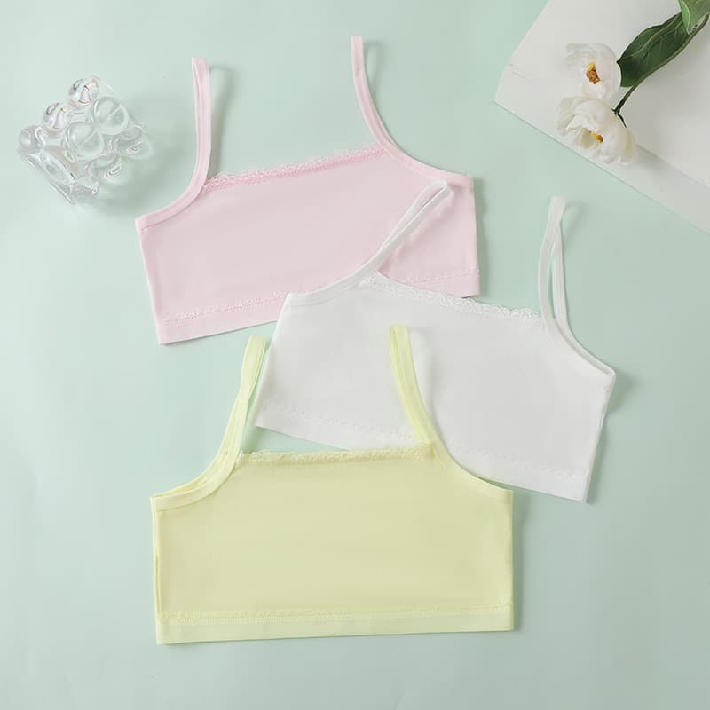 Children's vest, top with cups, tank top for students, cotton underwear, 7-9-3-4 years 4