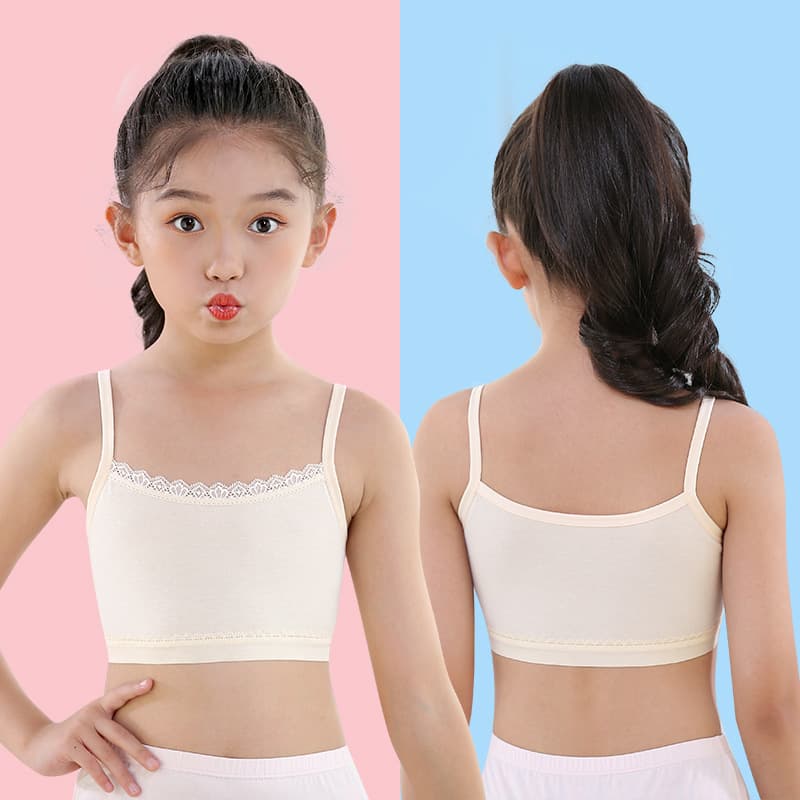 Children's vest, top with cups, tank top for students, cotton underwear, 7-9-3-4 years 1