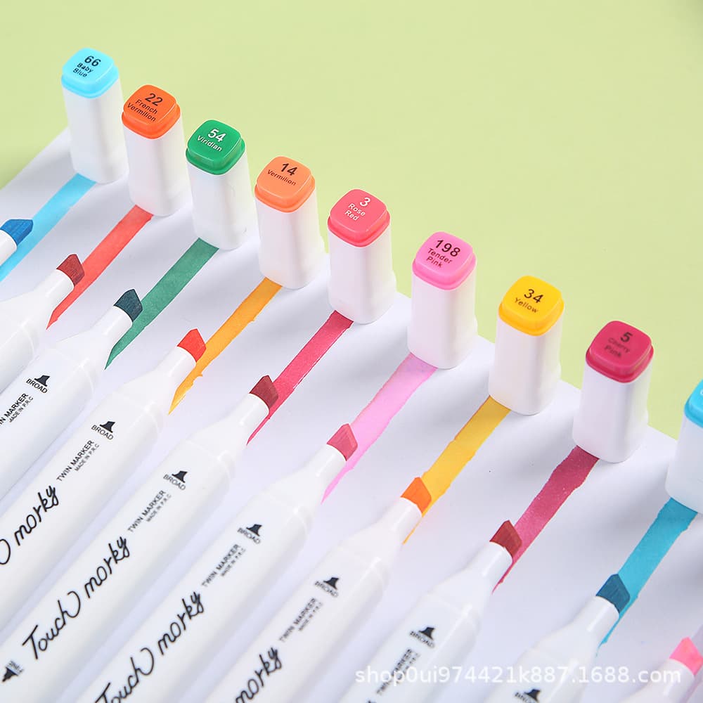 Touch Children's Painting Set Double -headed Mark Student Art Color Pen Anime 24 60 80 color 4