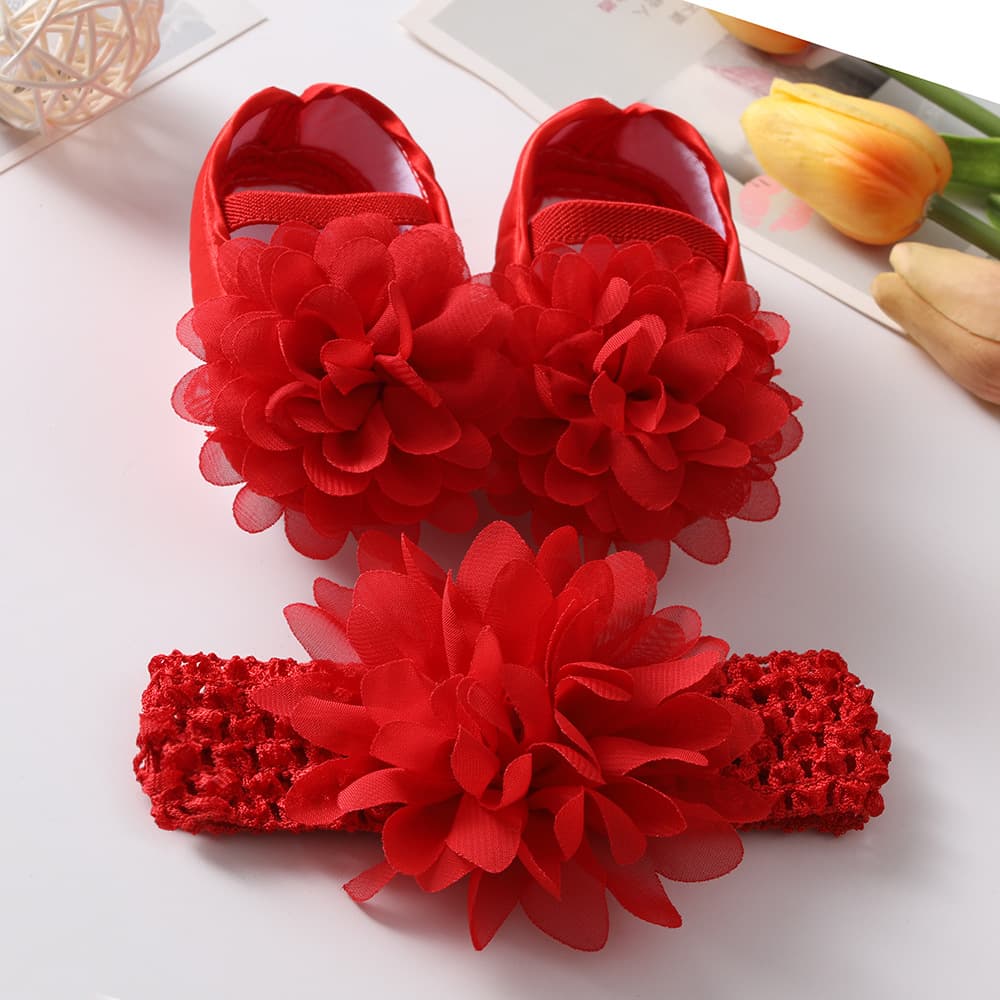 Non-slip children's keep warm cute set, European style, flowered, princess style, 12 month