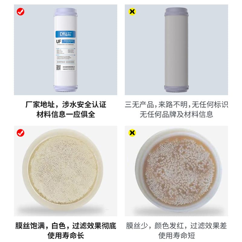 Water purifier hollow fiber membrane filter element UF ultrafiltration membrane 10-inch tap water filtration water purifier filter energy saving 2
