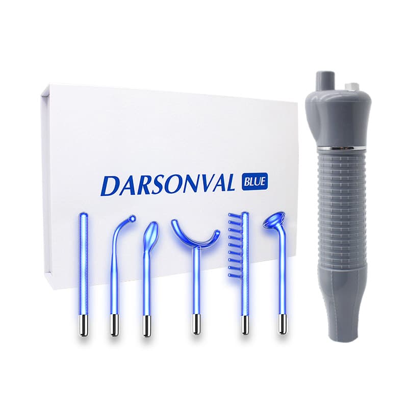 Darsonval Blu -ray high -poustone electrotherapy instrument 6 -piece high -frequency electrotherapy oxygen skin care, acne hair care, beauty instrument 5