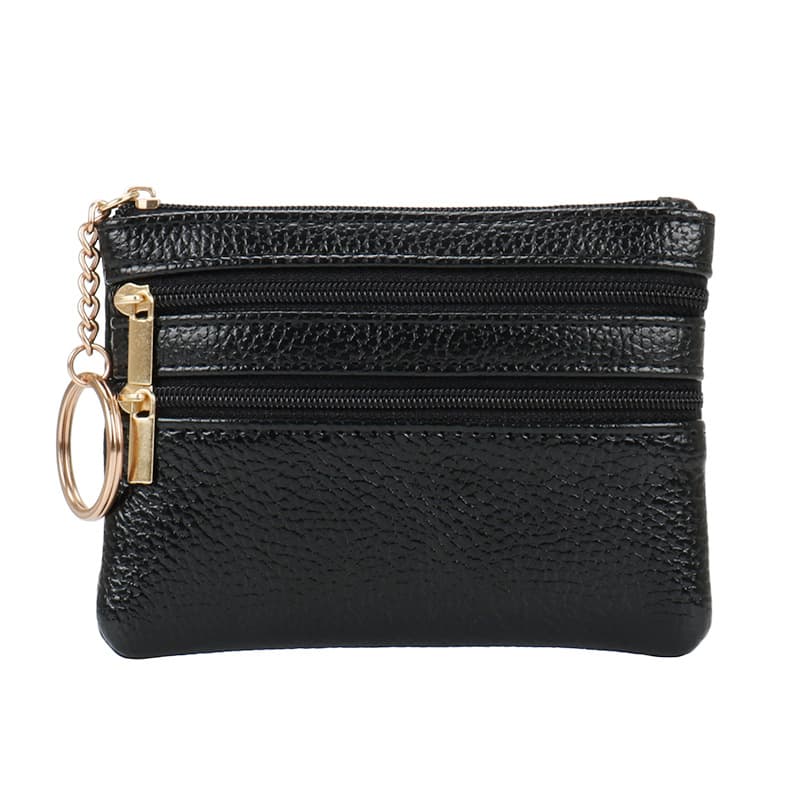 (Wholesale), wallet, short shoulder bag, universal card holder, key bag with zipper, genuine leather 5