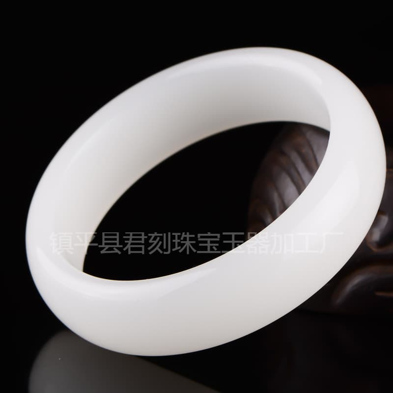 Women's bracelet white jade, Birthday gift 3