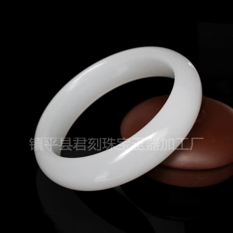 Women's bracelet white jade, Birthday gift 4