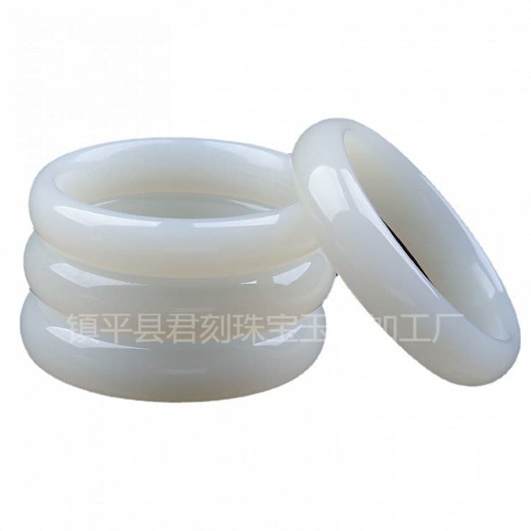 Women's bracelet white jade, Birthday gift 5