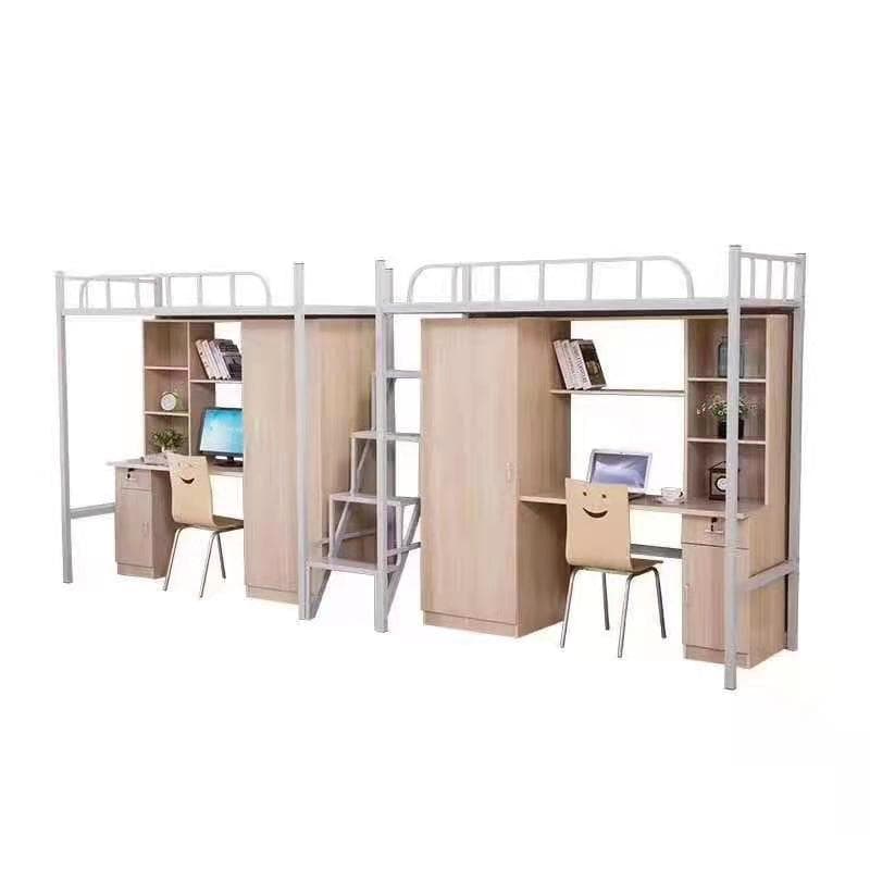 Wholesale Conjusite Combined Apartment Bed Manufacturer Dormitory Employees Steel and Steel, go to bed, Toweling College Student Apartment Bed 5