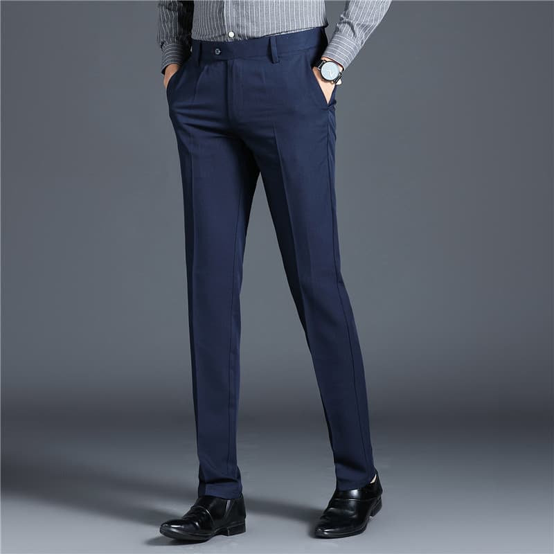 Fashionable trousers, black suit, (Physicals), loose straight fit 3