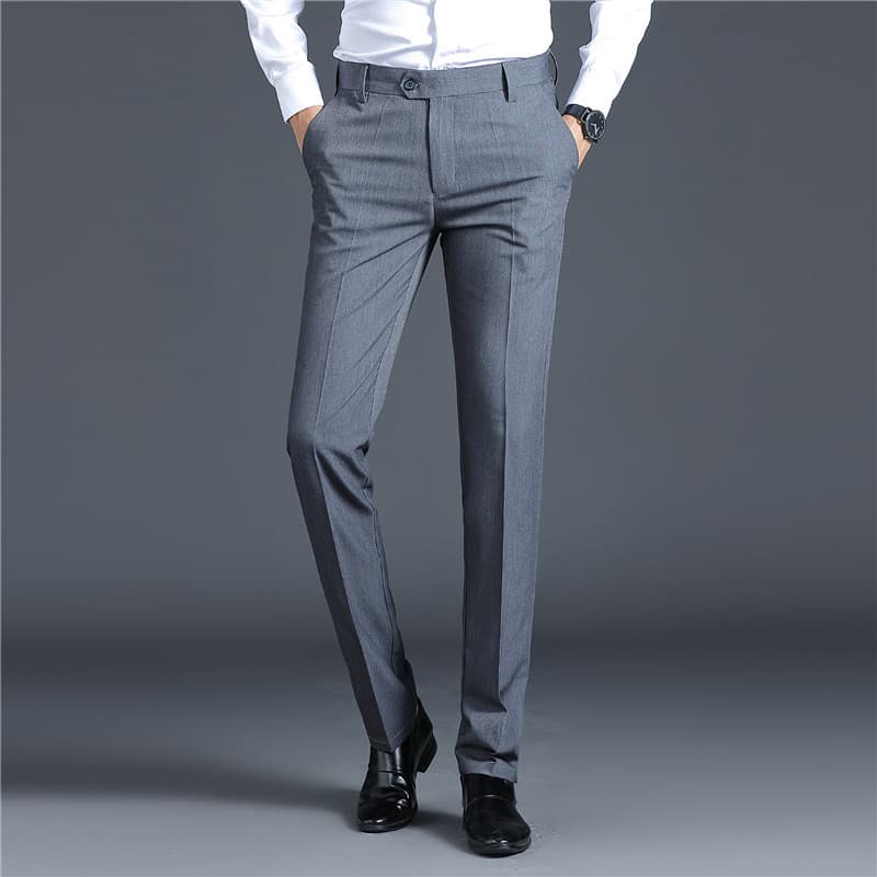 Fashionable trousers, black suit, (Physicals), loose straight fit 4